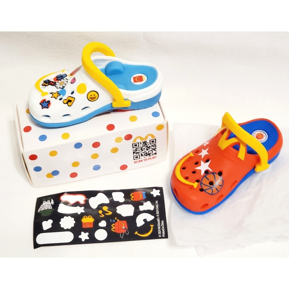 Set of 2 2024 McDONALD'S X CROCS HAPPY MEAL Mini Crocs - 1 Box